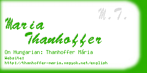 maria thanhoffer business card